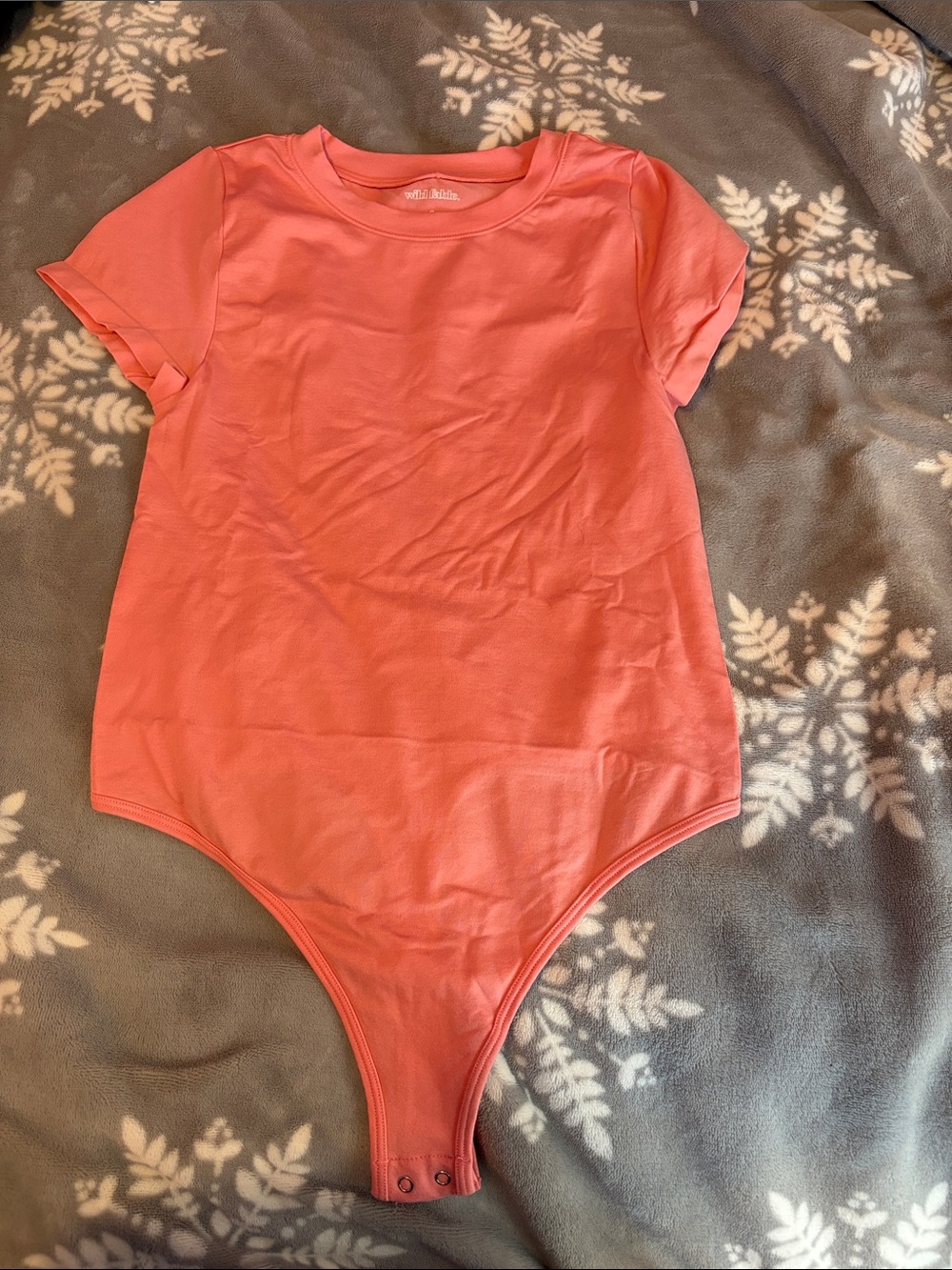 wild fable Coral Pink Short Sleeve One-Piece Bodysuit